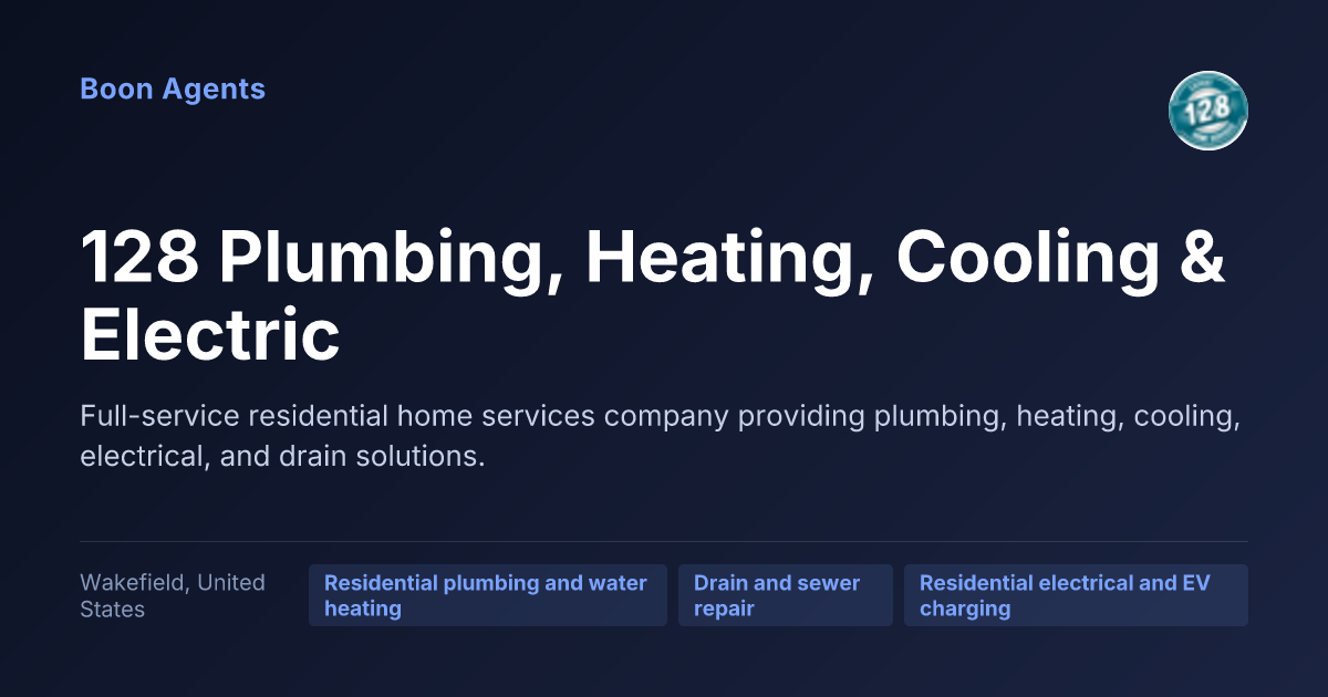 128 Plumbing, Heating, Cooling & Electric — company overview