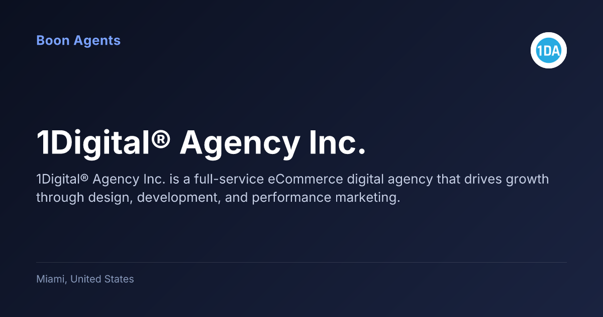 1Digital® Agency Inc. — company overview