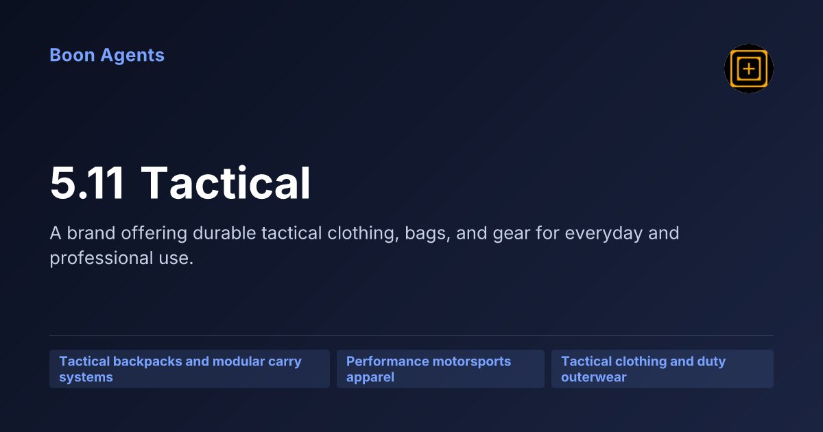 5.11 Tactical — company overview
