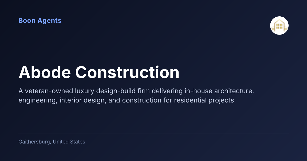 Abode Construction — company overview