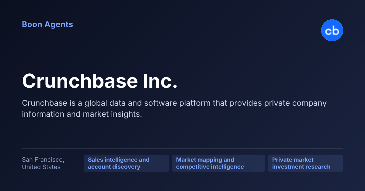 Crunchbase Inc. — company overview