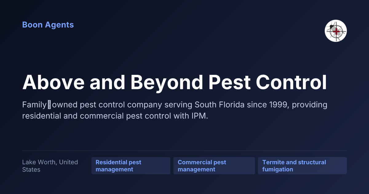 Above and Beyond Pest Control — company overview
