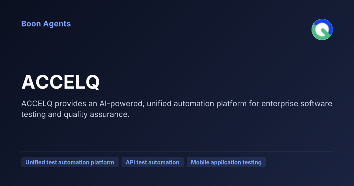 ACCELQ — company overview