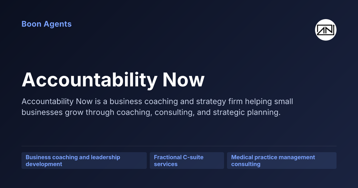 Accountability Now — company overview