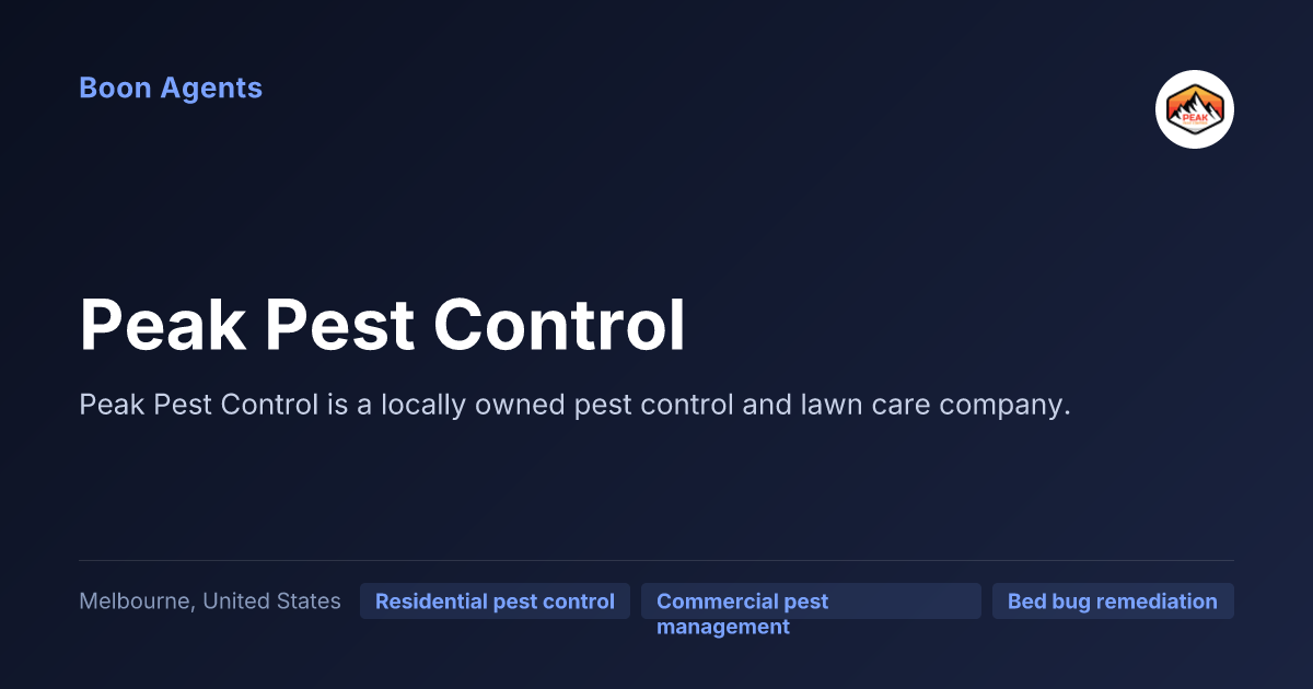 Peak Pest Control — company overview