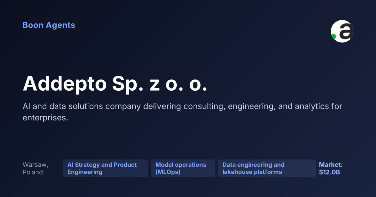 Addepto Sp. z o. o. — company overview