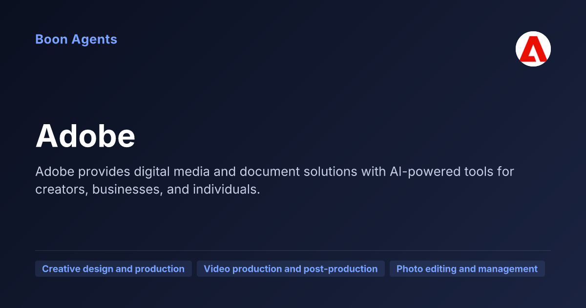 Adobe — company overview