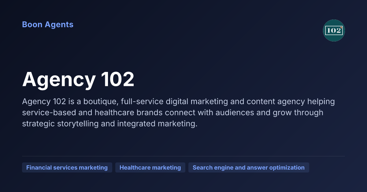 Agency 102 — company overview