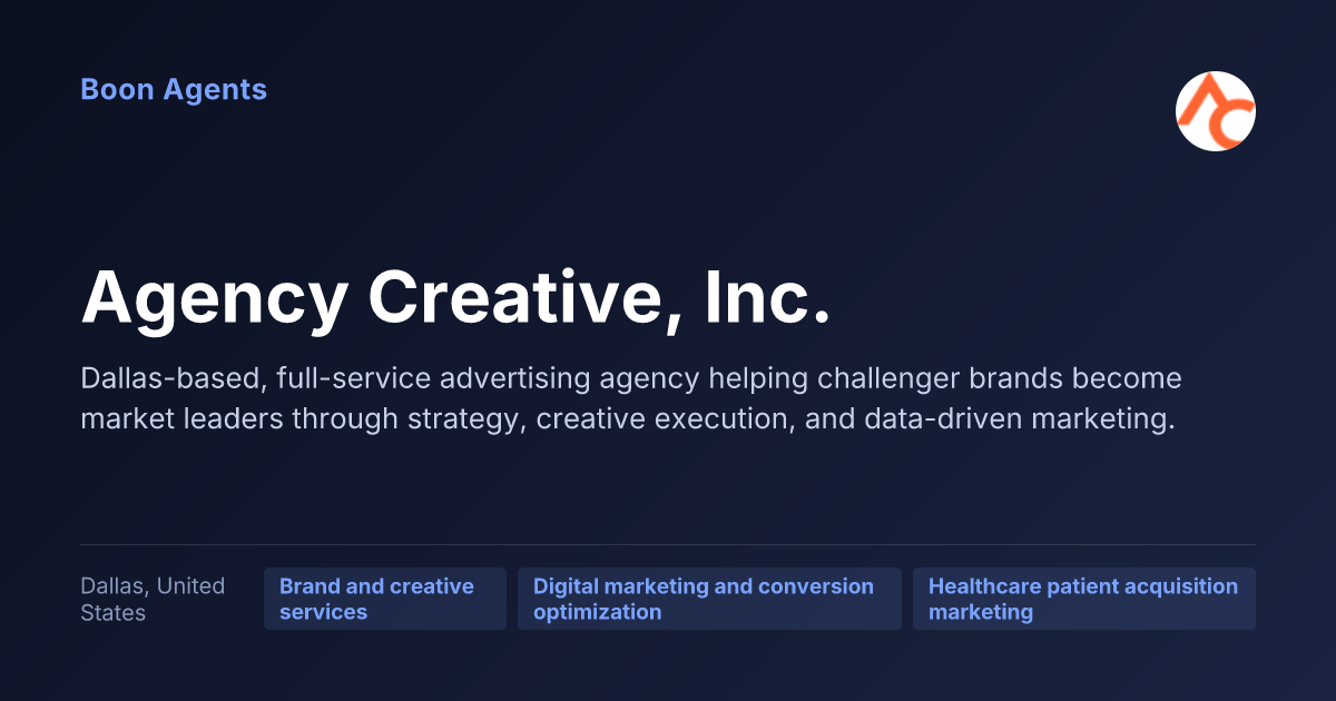 Agency Creative, Inc. — company overview