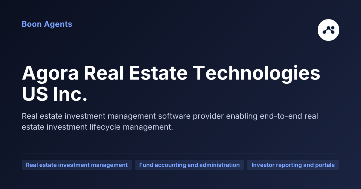 Agora Real Estate Technologies US Inc. — company overview