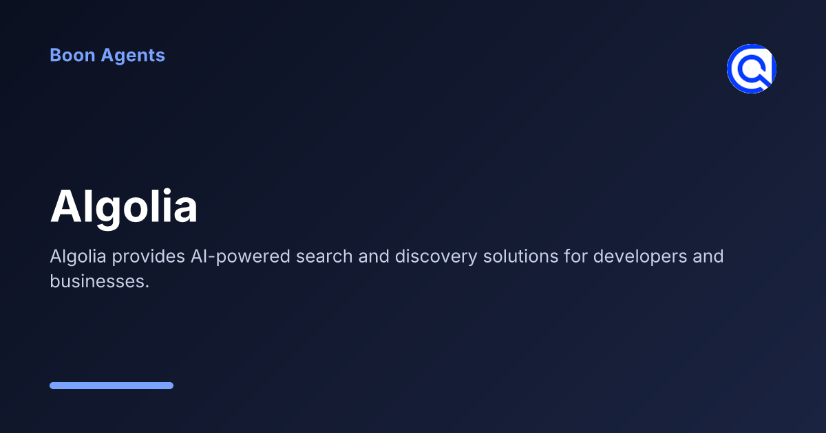 Algolia — company overview