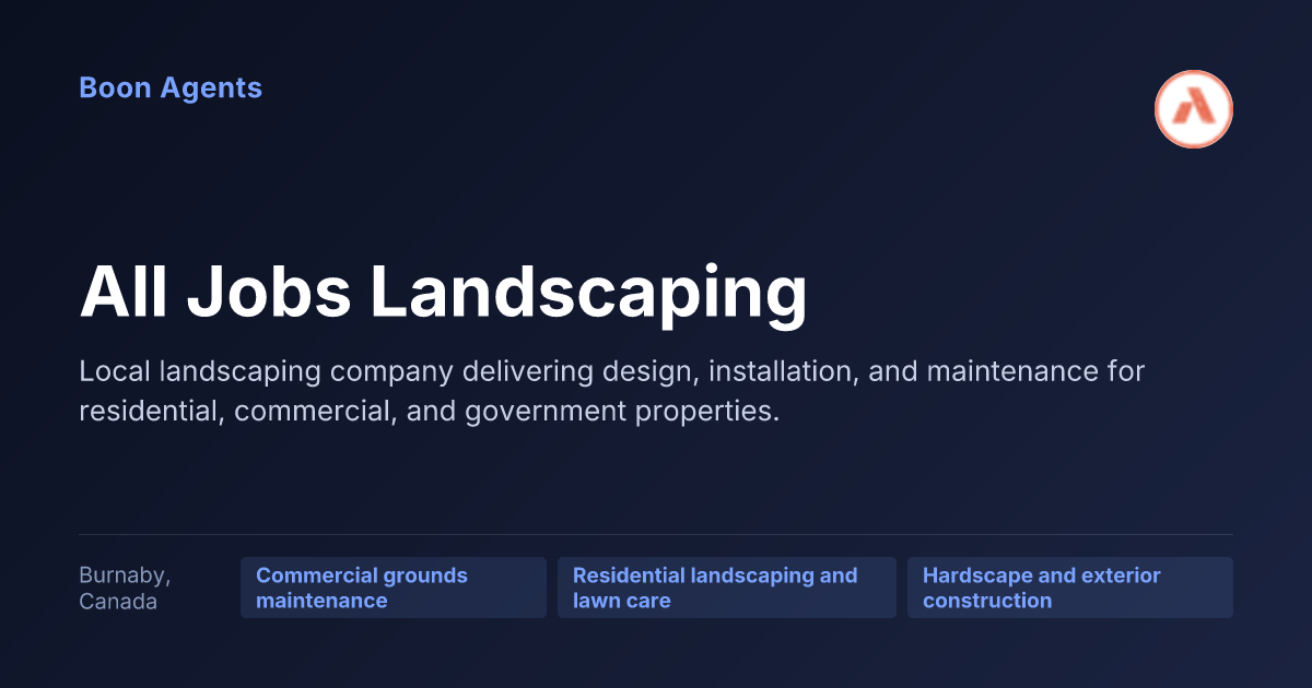 All Jobs Landscaping — company overview