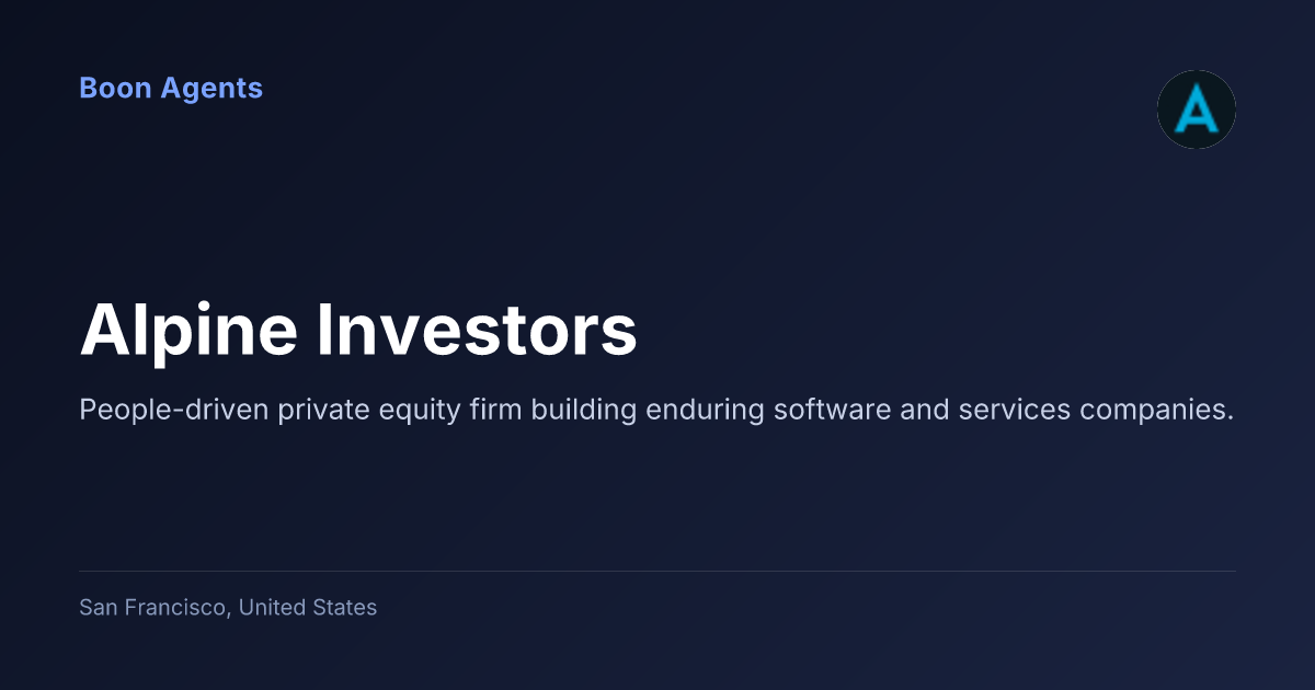 Alpine Investors — company overview