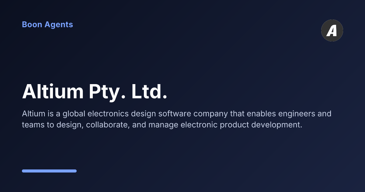 Altium Pty. Ltd. — company overview