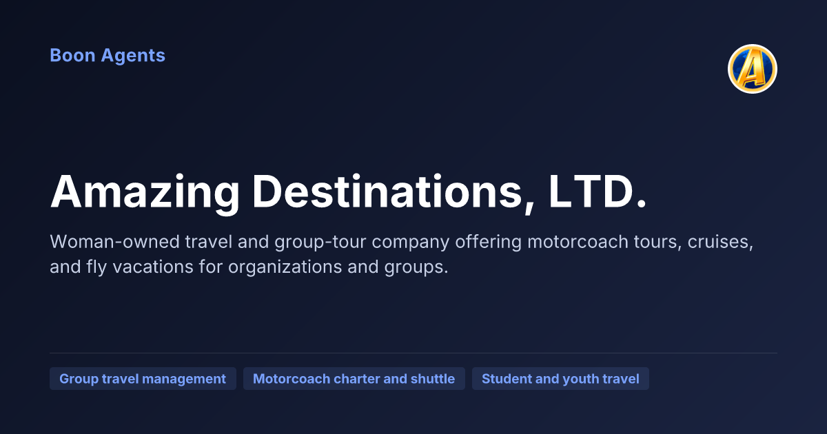 Amazing Destinations, LTD. — company overview