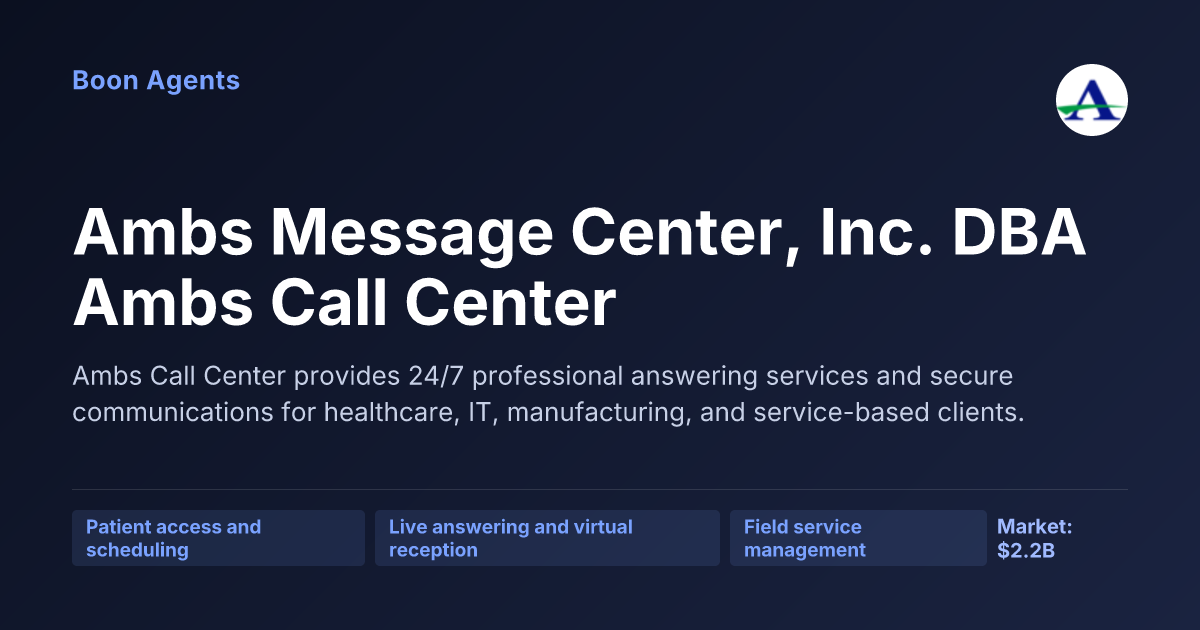 Ambs Message Center, Inc. DBA Ambs Call Center — company overview