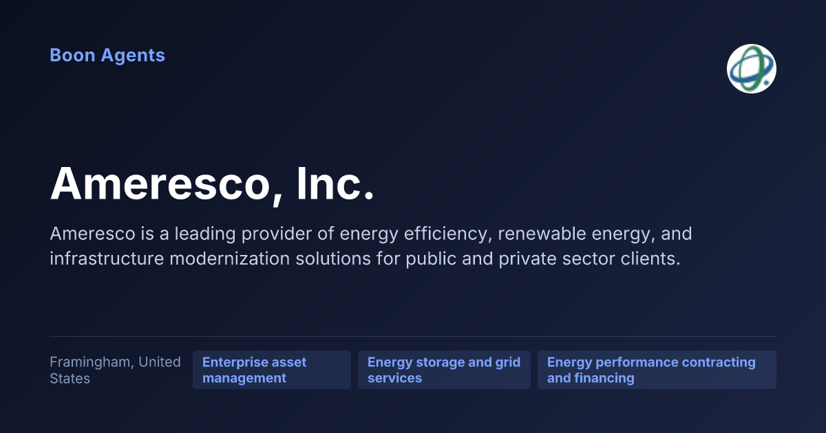 Ameresco, Inc. — company overview