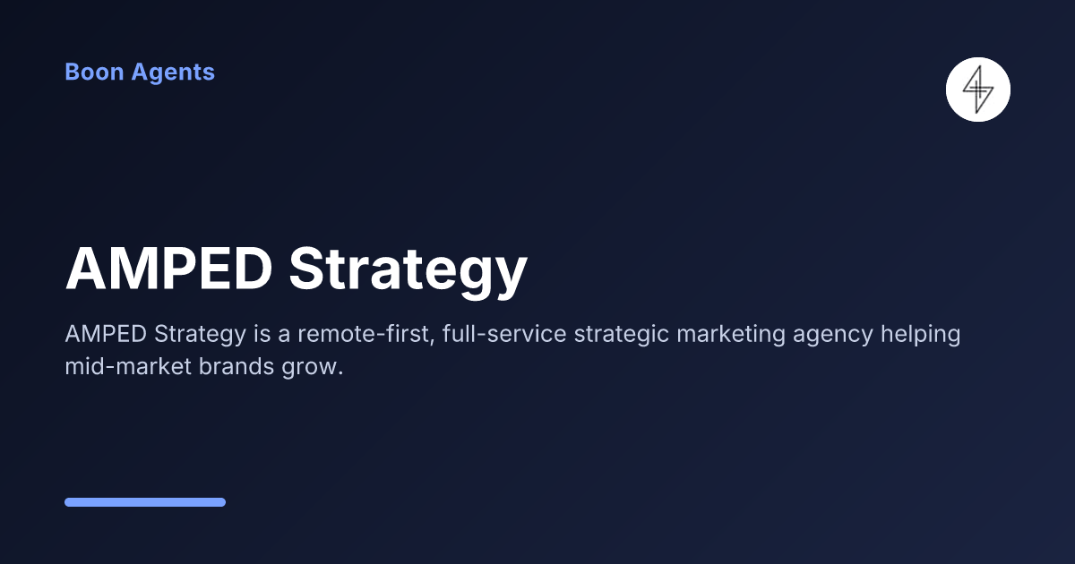 AMPED Strategy — company overview