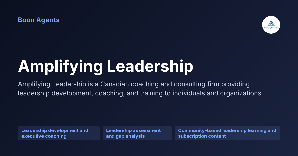 Amplifying Leadership — company overview