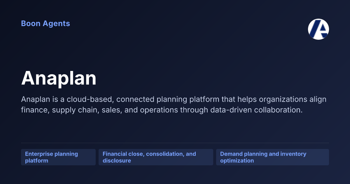 Anaplan — company overview
