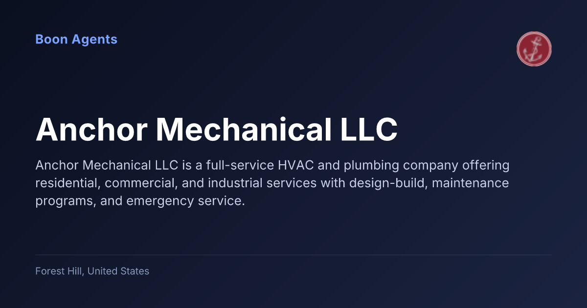 Anchor Mechanical LLC — company overview
