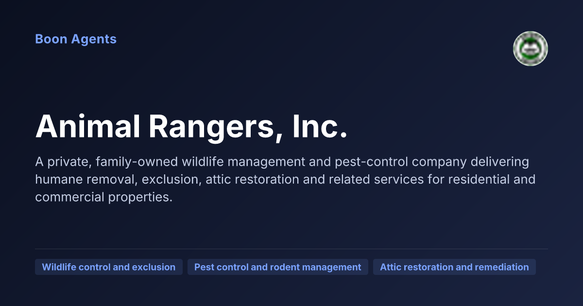 Animal Rangers, Inc. — company overview