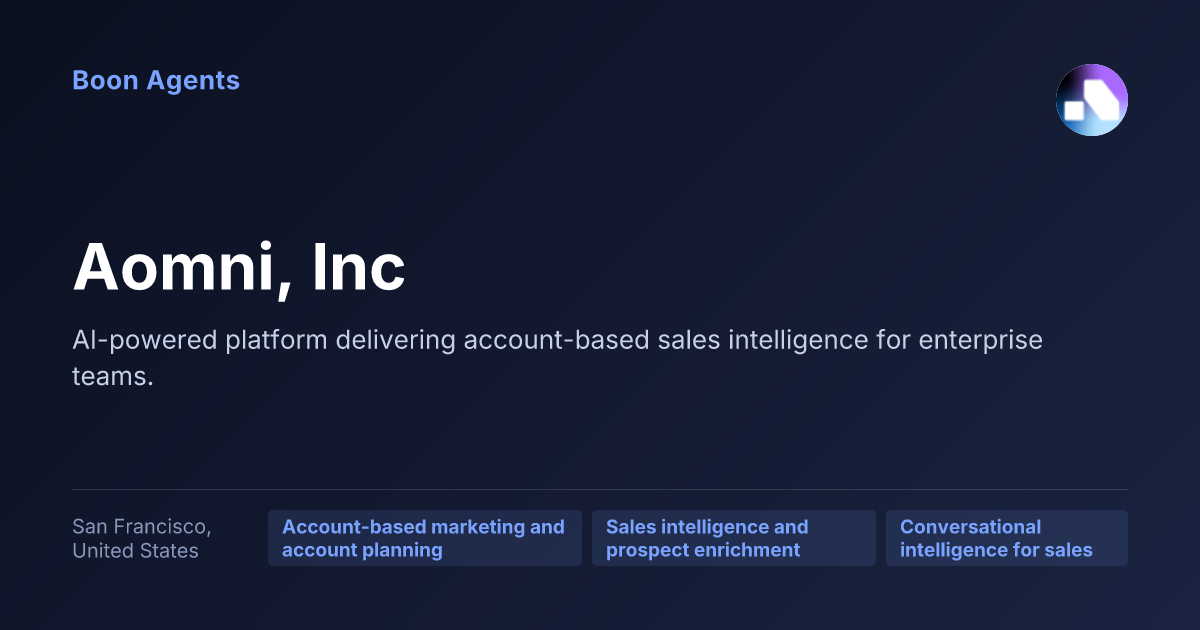 Aomni, Inc — company overview