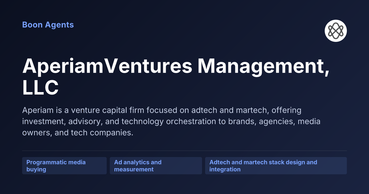 AperiamVentures Management, LLC — company overview