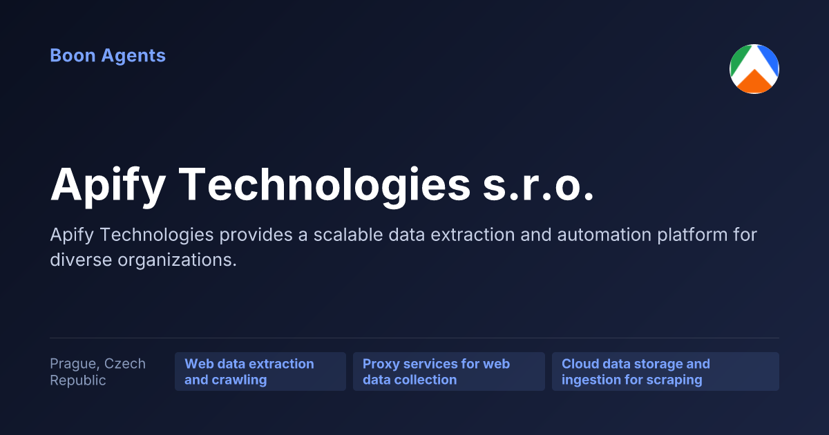 Apify Technologies s.r.o. — company overview