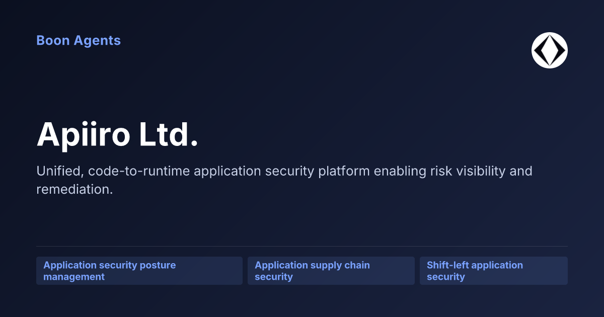 Apiiro Ltd. — company overview