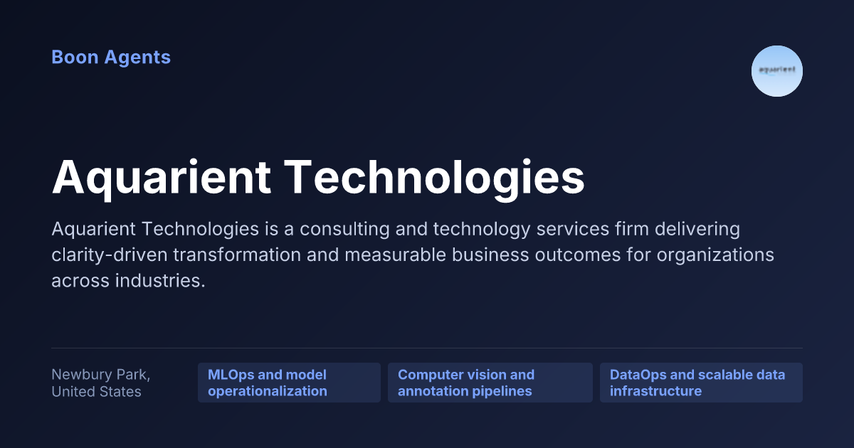 Aquarient Technologies — company overview