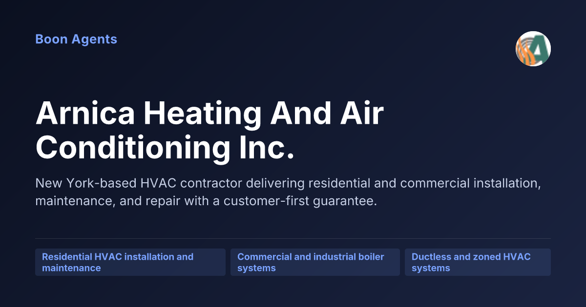 Arnica Heating And Air Conditioning Inc. — company overview