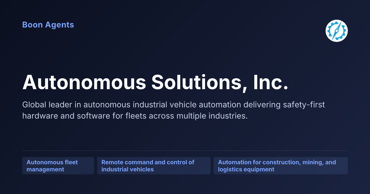 Autonomous Solutions, Inc. — company overview