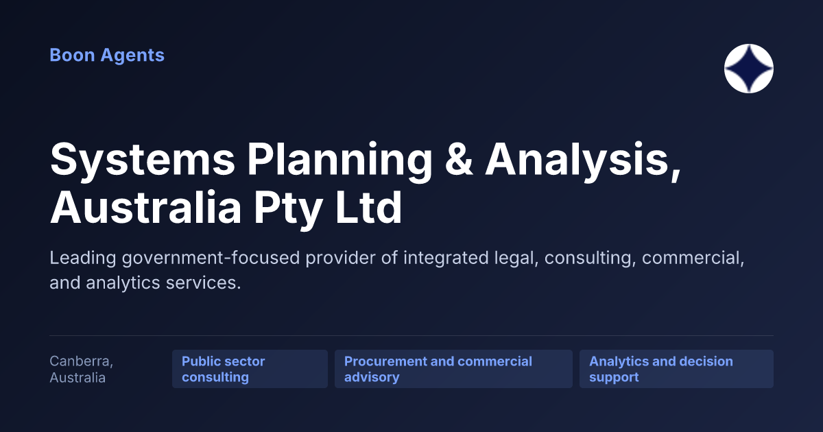 Systems Planning & Analysis, Australia Pty Ltd — company overview