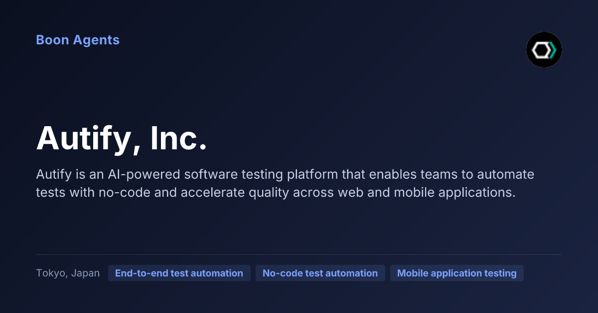 Autify, Inc. — company overview