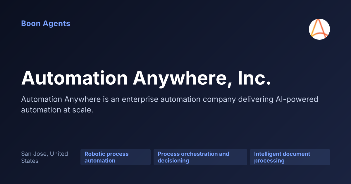 Automation Anywhere, Inc. — company overview