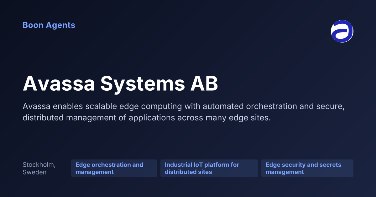 Avassa Systems AB — company overview