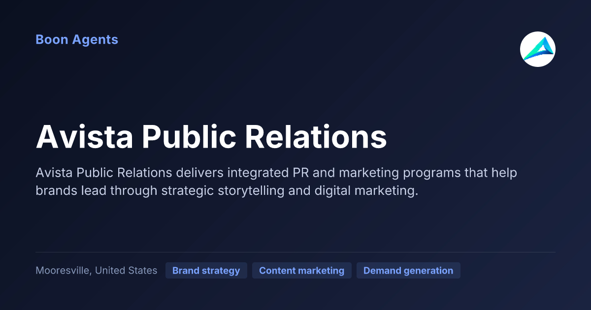 Avista Public Relations — company overview