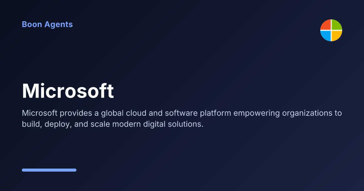 Microsoft — company overview