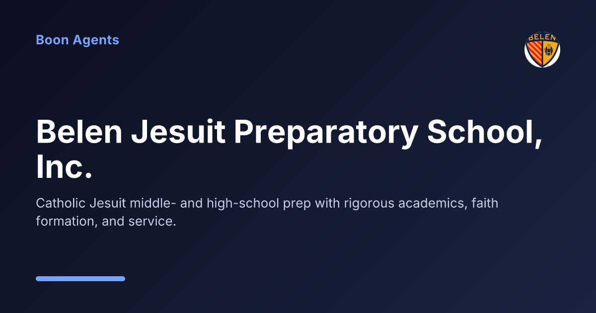 Belen Jesuit Preparatory School, Inc. — company overview