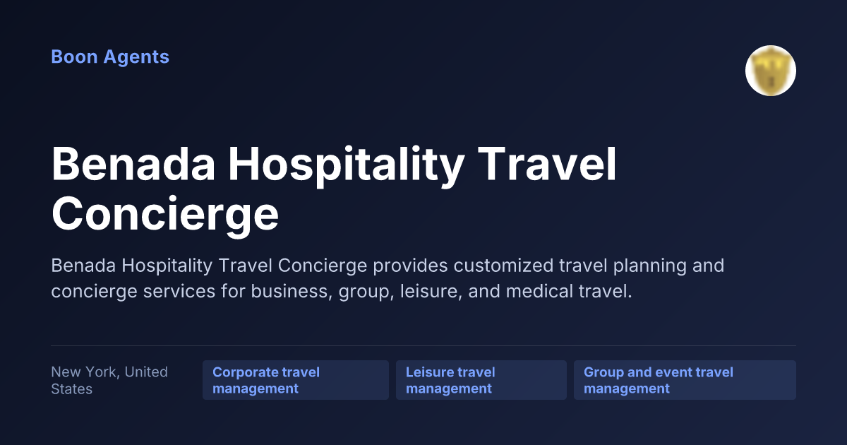 Benada Hospitality Travel Concierge — company overview