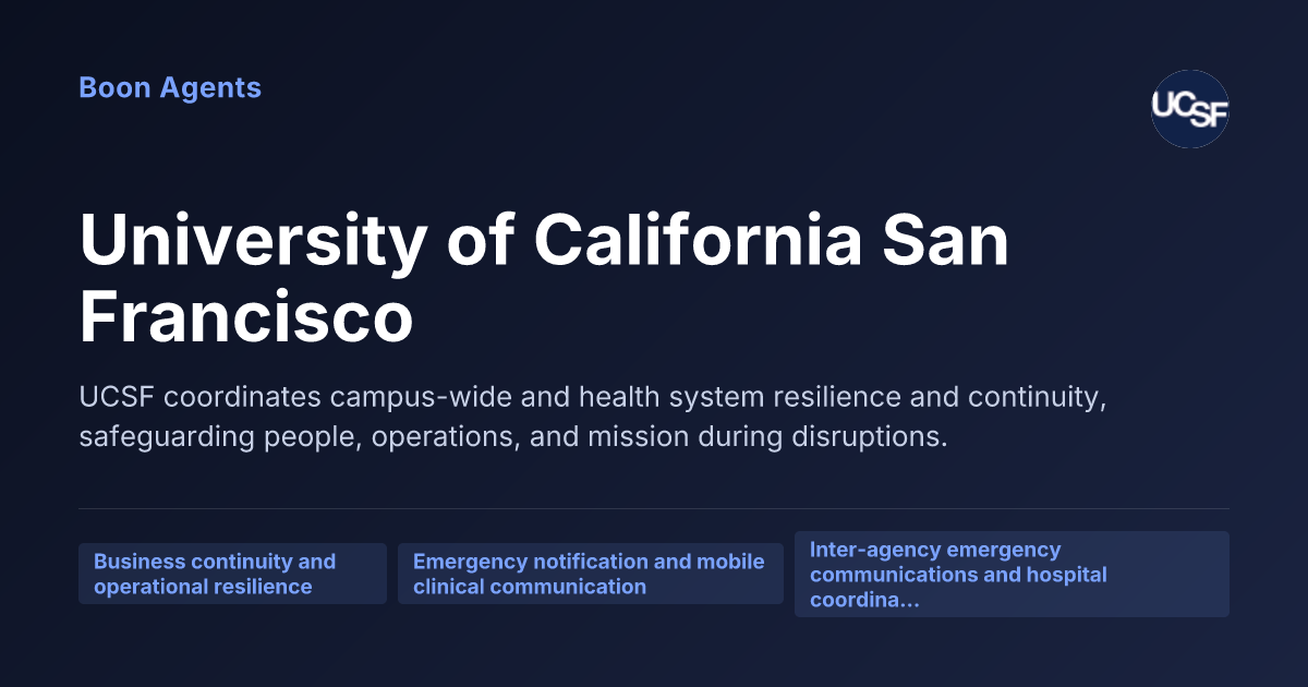 University of California San Francisco — company overview