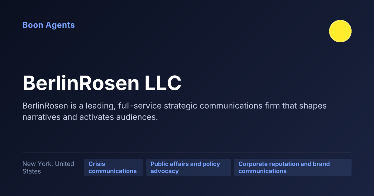BerlinRosen LLC — company overview
