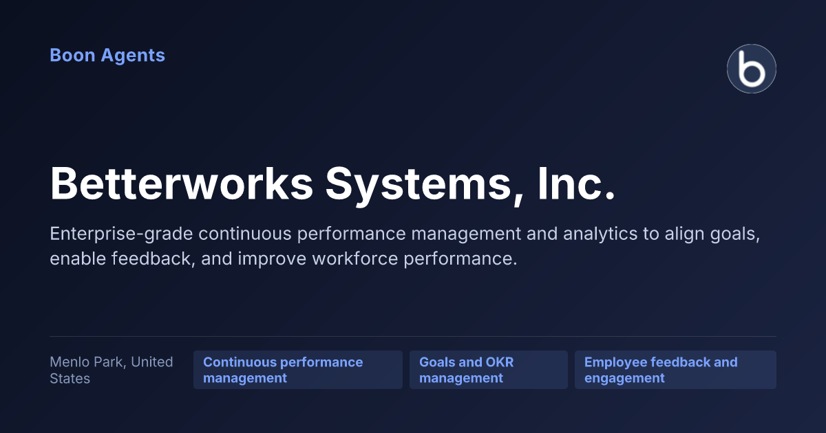 Betterworks Systems, Inc. — company overview