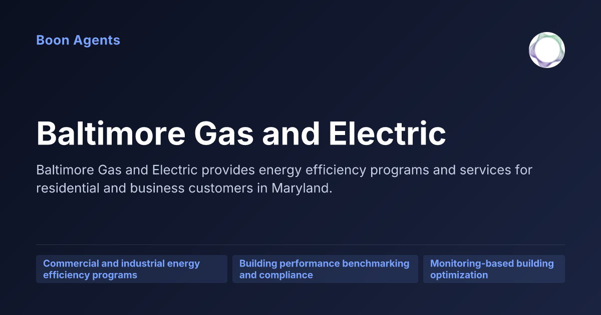 Baltimore Gas and Electric — company overview