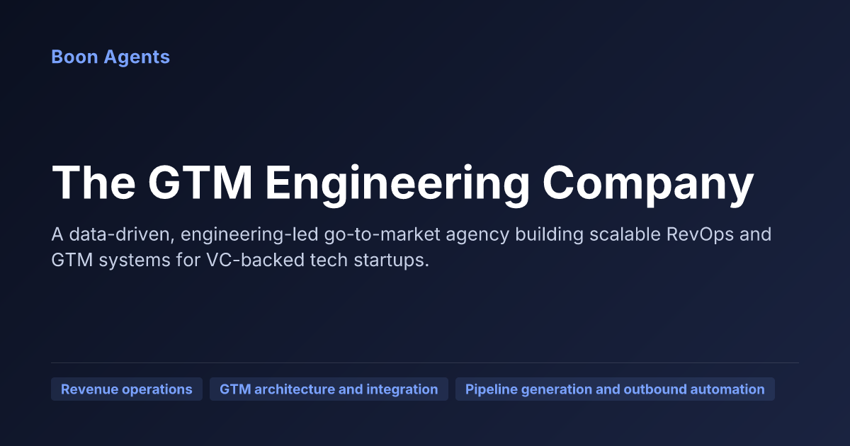 The GTM Engineering Company — company overview