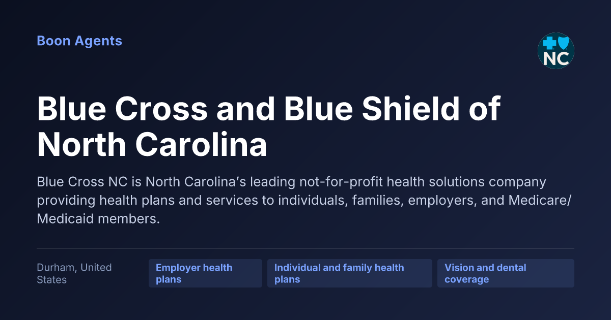 Blue Cross and Blue Shield of North Carolina — company overview
