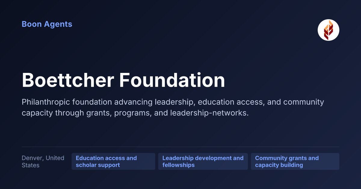 Boettcher Foundation — company overview