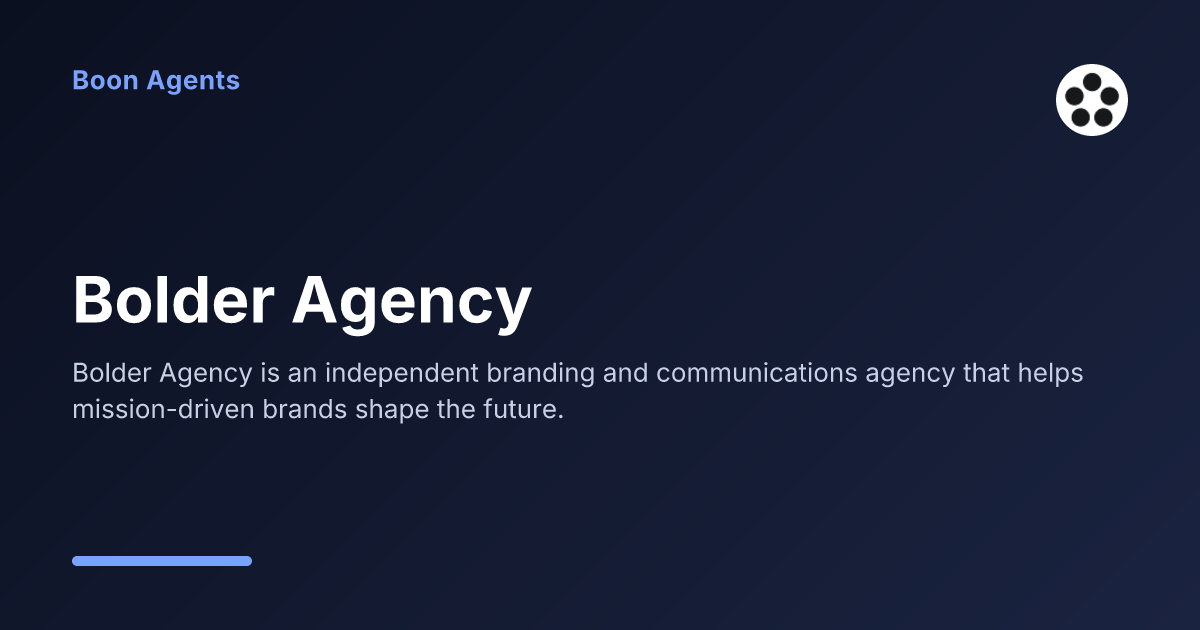 Bolder Agency — company overview