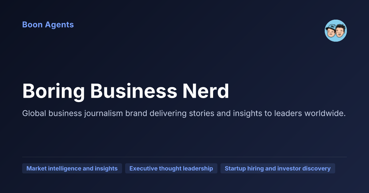 Boring Business Nerd — company overview